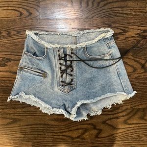 blue jean skort